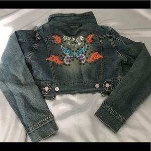 Bolero style vintage jean jacket